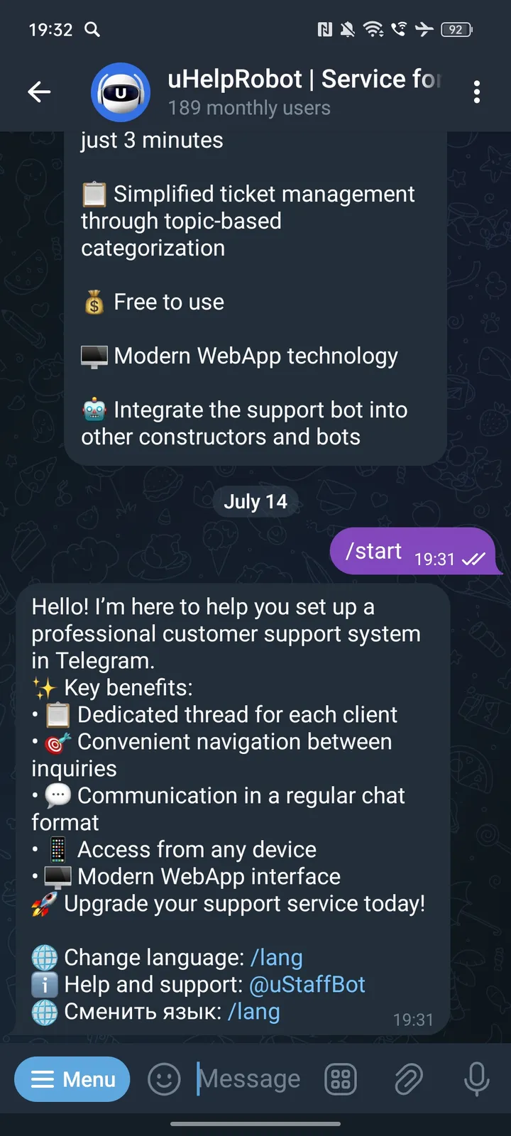 uhelprobot