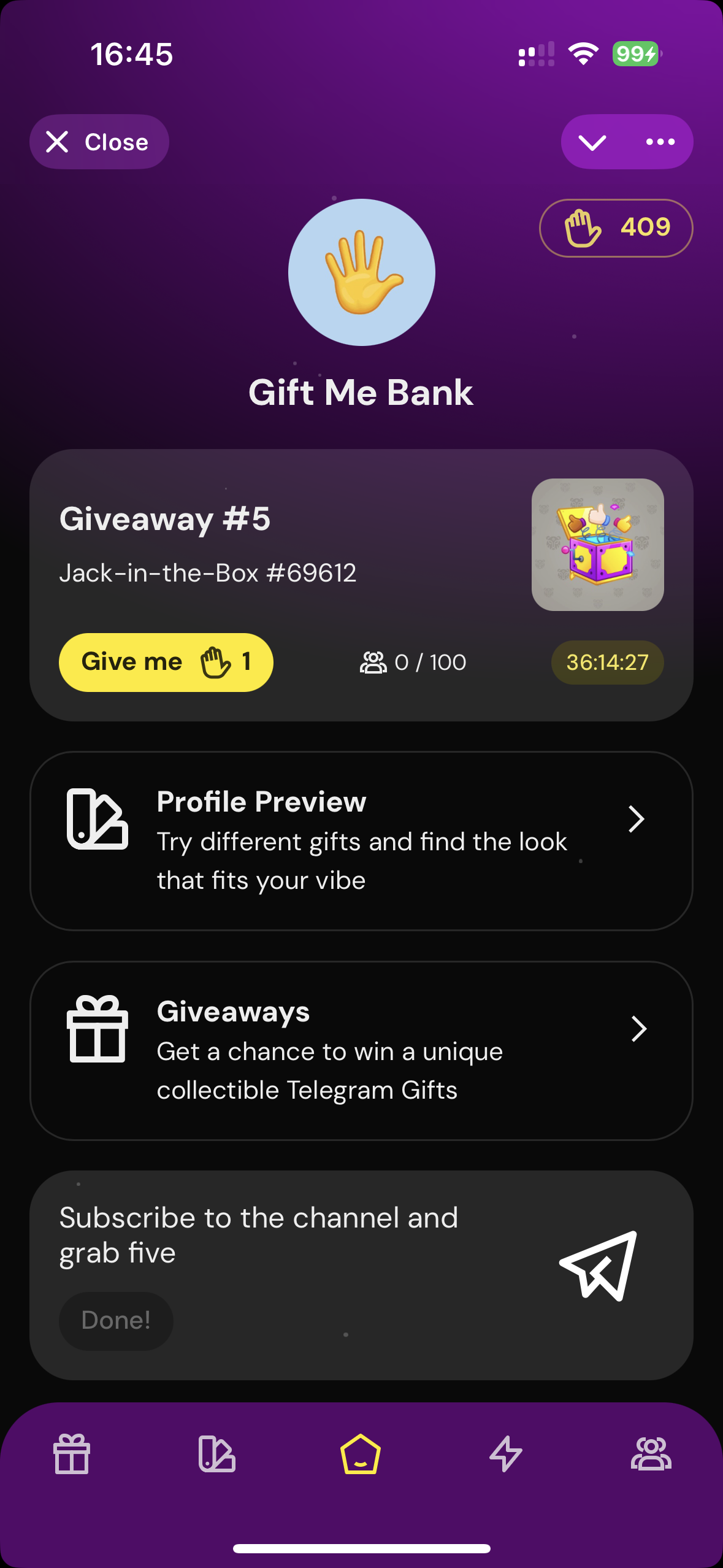 giftmefivebot