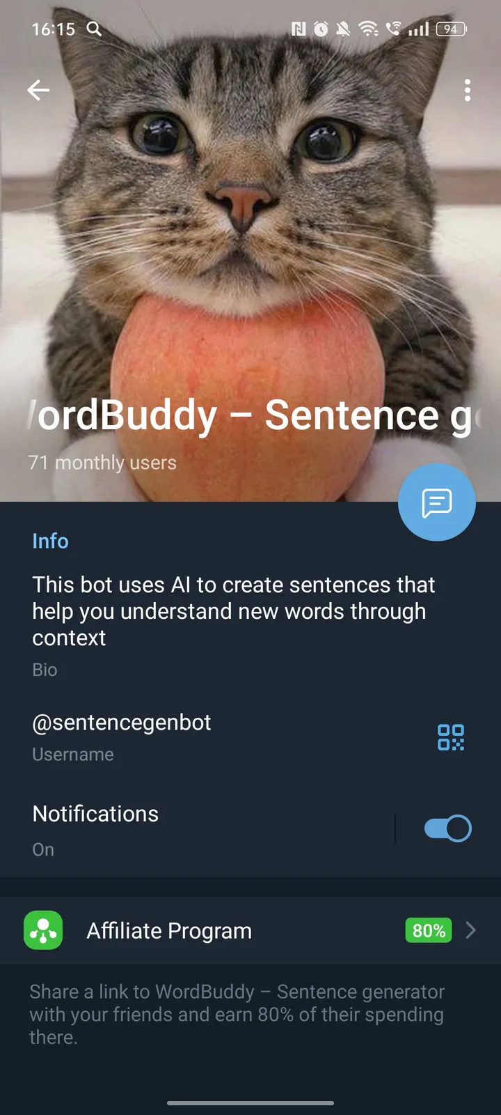 sentencegenbot